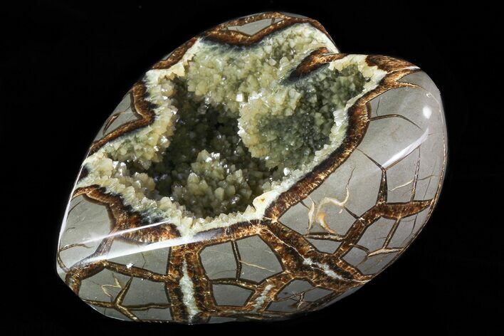 D Polished Utah Septarian Heart - Beautiful Crystals #79396